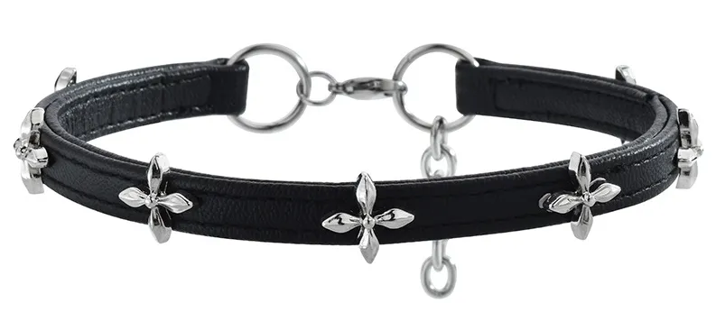 Collier Ras de cou fin CROSS FLOW Noir