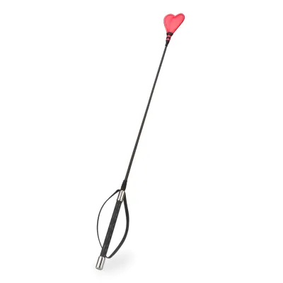 Cravache BDSM cœur en similicuir 66,0cm