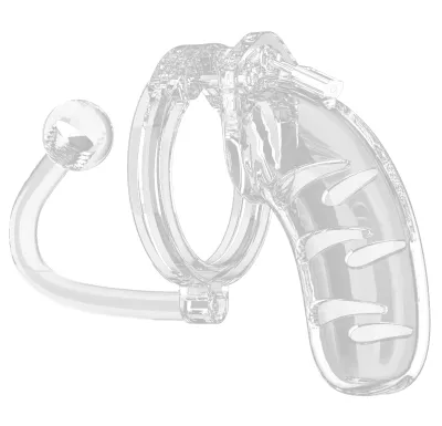 Cage de chasteté avec plug ManCage Modèle 11 11 x 3.5 cm Transparente