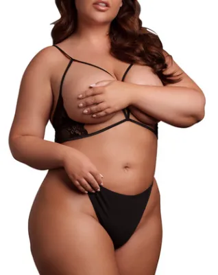 Soutien-gorge Triangle Ouvert Grande Taille CHARMA Noir
