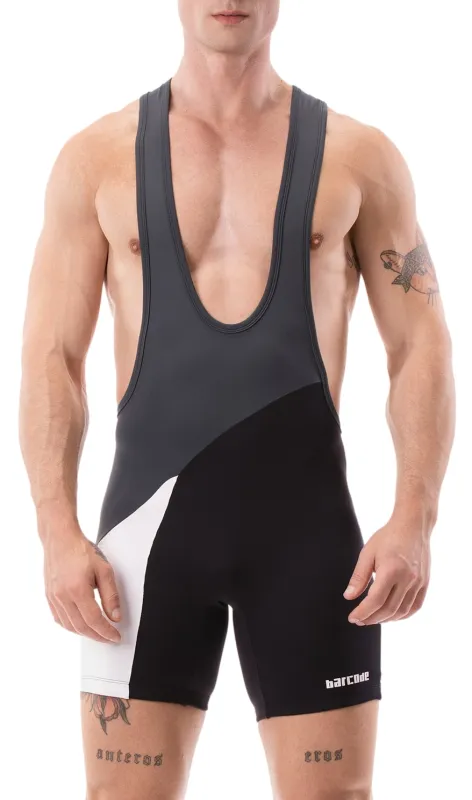 Body Singlet LUCKENWALDE Anthracite-Noir-Blanc