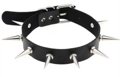 Collier à pointes PIKY LISH Noir
