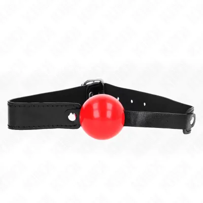 Gag balle souple TPE 4 cm avec sangle réglable 41-61 cm - Kink