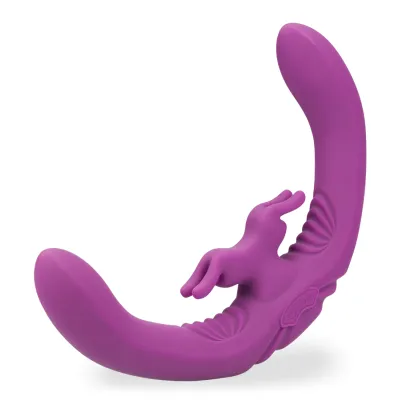 Double vibromasseur rabbit en silicone Twinia