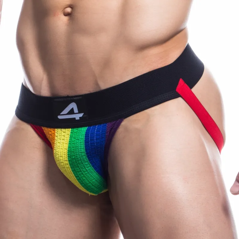 CUT4MEN Jockstrap STRIPE Rainbow