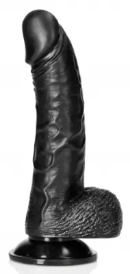 Gode BALLS CURVED RealRock 12.5 x 3.6cm Noir