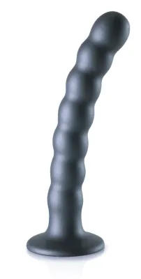 Plug en silicone BEADED G-SPOT M 16.5 x 2.5cm Gris