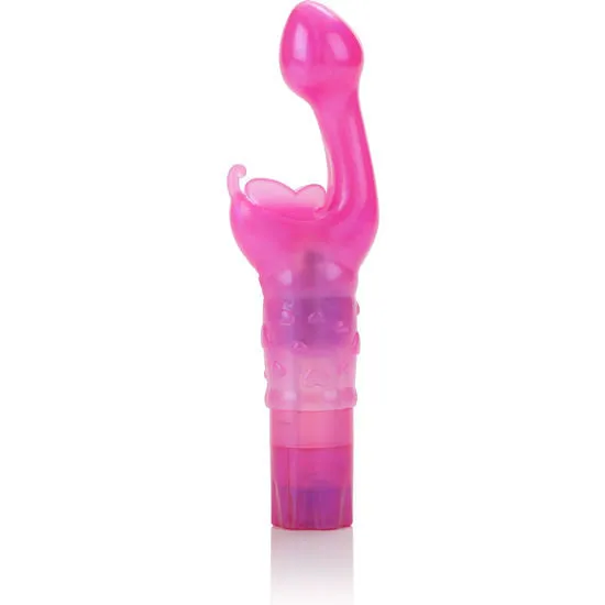 Stimulateur Double Kiss Papillon Rose - Calexotics