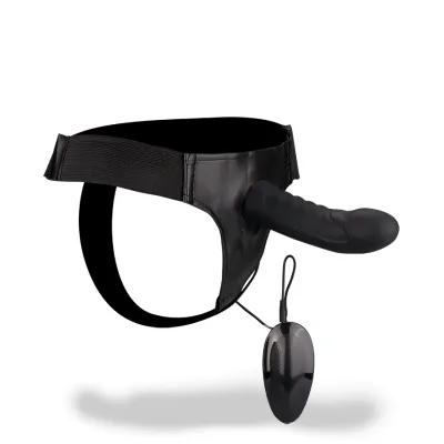Gode ceinture courbé creux en silicone vibrant