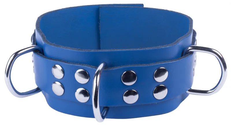 Collier en cuir ULTRA Bleu