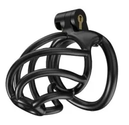 Cage de chasteté TORTILLE M 7 x 3.4 cm Noire