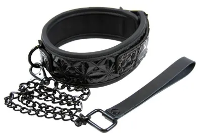 Collier et laisse Sinful Black