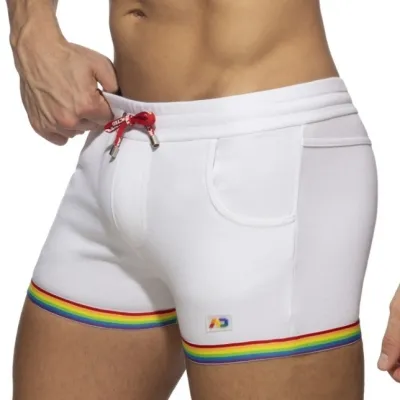 Addicted Short RAINBOW TAPE Addicted Blanc