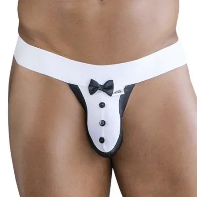 CandyMan String majordome NESTOR Blanc-Noir
