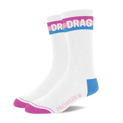 Paire de chaussettes DRAG Blanc-Rose-Bleu