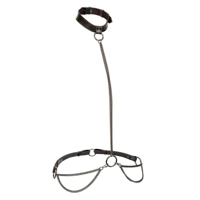 Collier Laisse Chaîne Euphoria Cuir Végétalien - CalExotics