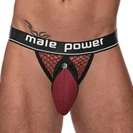 male power Jockstrap Résille RING & JOCK Bordeaux