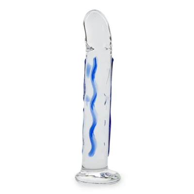 Gode godemichet en verre Glow gode vaginal ou anal homme ou femme - Bleu