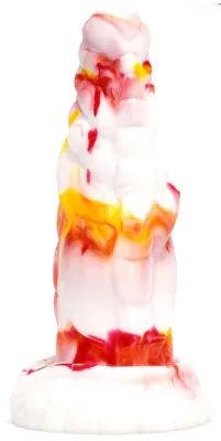 Gode PYTHOR 17 x 6cm Blanc-Orange