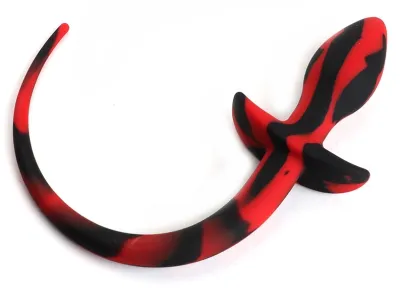 Plug Queue de chien DOG TAIL 7.5 x 3.1cm Noir-Rouge