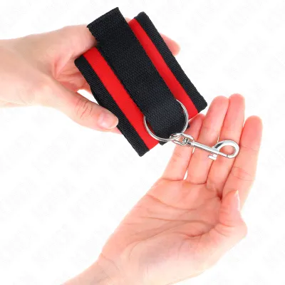 Menottes Nylon KINK Rouge-Noir Réglables - KINK