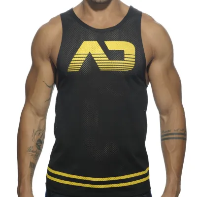 Addicted Débardeur FETISH AD MESH Noir-Jaune
