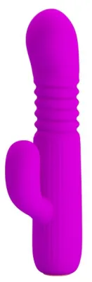 Vibro Rabbit avec poussée LEOPOLD Pretty Love 11 x 3 cm Violet