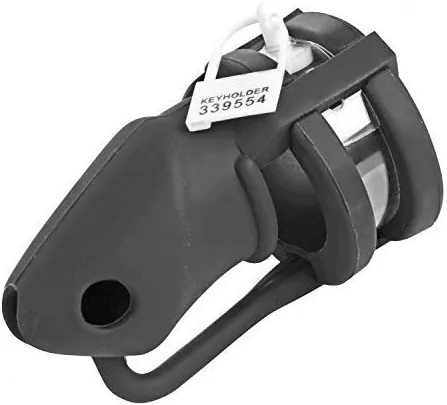 Cage de chasteté en silicone BIRDLOCKED 11 x 3.2cm Noire