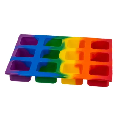 Bac à glaçons silicone arc-en-ciel - 17 x 14 x 2 cm