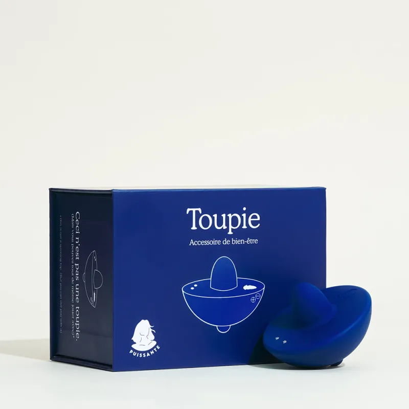Vibro clitoridien Toupie de Puissante - diamètre 6 cm, hauteur 5 cm Bleu