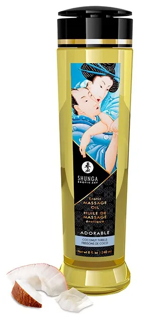 Huile de massage ADORABLE Frissons de Coco 240mL