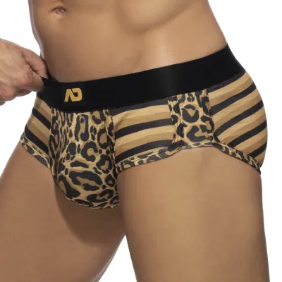 Addicted Slip LEO STRIPE Marron