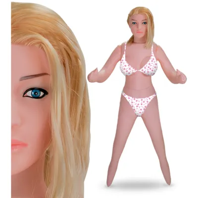 Poupée gonflable réaliste vibrante blonde Ariane