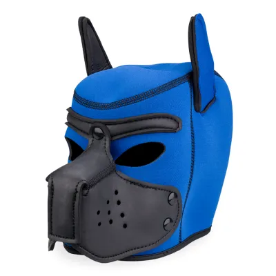 Cagoule de chien en néoprène tête colorée Puppy Play Kinky