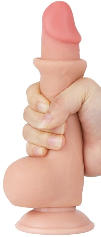 Gode Réaliste avec Bourses SLIDING SKIN 13 x 3.8cm