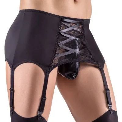 Porte-Jarretelles Homme BELT LACE Noir