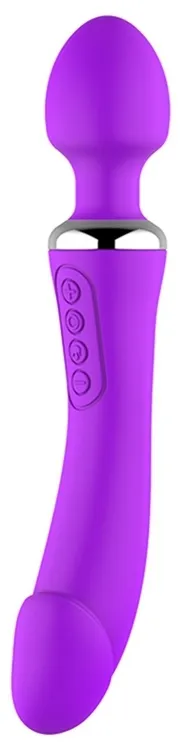 Wand et Vibro DOUBLE END 22cm Violet