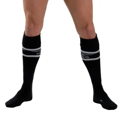Mr B - Mister B Chaussettes hautes URBAN FOOTBALL SOCKS Noir-Blanc