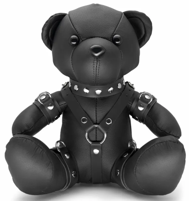 The Red Ours en cuir EDDY The BDSM Teddy Bear Noir