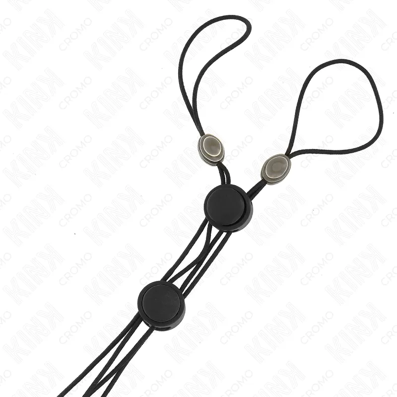 Pinces à seins réglables noires avec élastique - Kink
