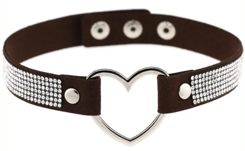 Ras de cou HEART STRASS Noir
