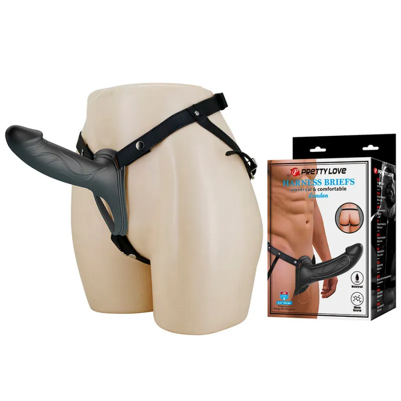 Gode-ceinture Vibrant Landon Black - Pretty Love