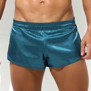 MenSexyWear Short avec Jock SLIT Bleu