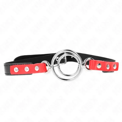 Gag à Anneaux Multiples O-Ring 4/4,8cm Rouge - KINK