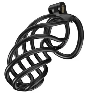 Cage de chasteté TORTILLE XXL 12.5 x 3.4 cm Noire
