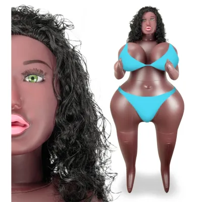 Poupée gonflable curvy black tête 3D Jalia