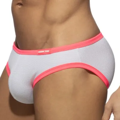 Slip SNOW Blanc-Rose neon