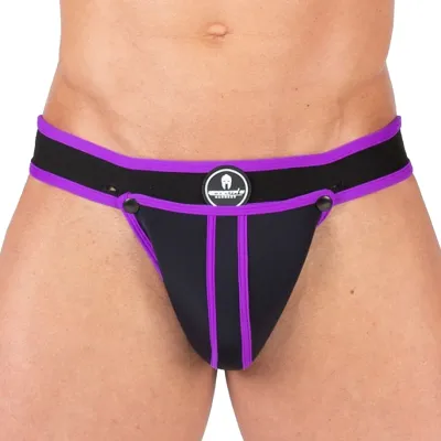 Sparta's Harness Jockstrap Néoprène SHELL Noir-Violet