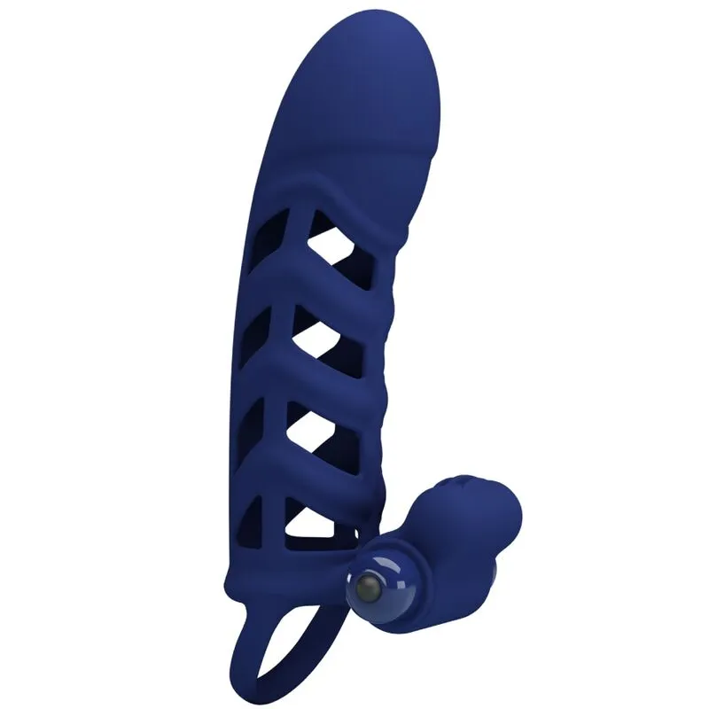 Gaine Pénis Vibrante Pretty Love Silicone Bleu - Pretty Love
