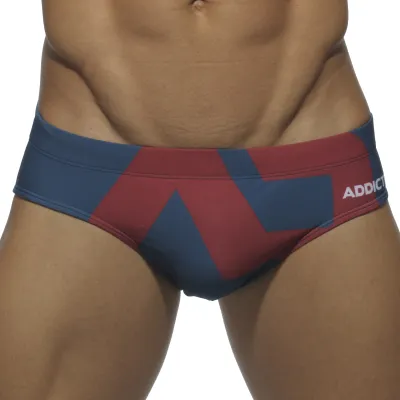 Addicted Shorty de bain Logo Giant AD Bleu marine
